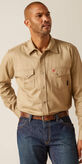 FR Solid Classic Fit Snap Work Shirt Front